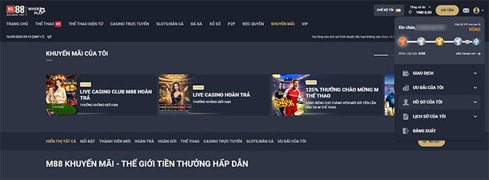 Xác minh tài khoản M88